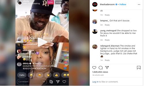 Diddy Shuts Down Lizzo's Twerking During Insta Live and Fans Get Upset