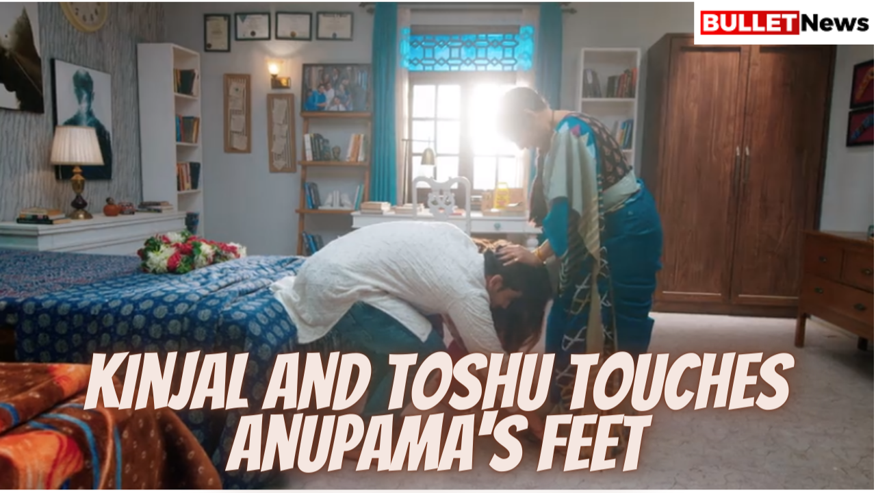 Kinjal and toshu touches Anupama's feet