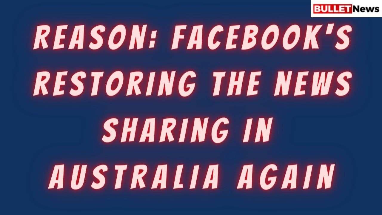 Reason: Facebook's restoring the news sharing in Australia again